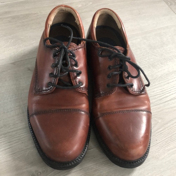 Dockers Brown Leather Cap Toe Shoes - Mens US Size 10.5 - Picture 2 of 14